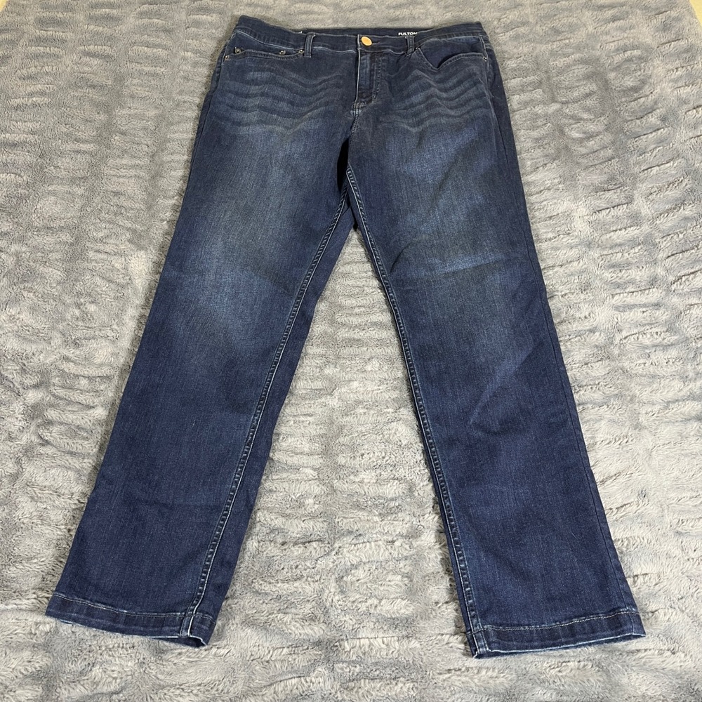 Mugsy Jeans Fultons Casual Dark Wash Slim Straight Stretch Denim 34x30 FLX3NCFU
